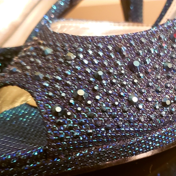 Kelly and Katie dark blue sparkle heels - Picture 5 of 5